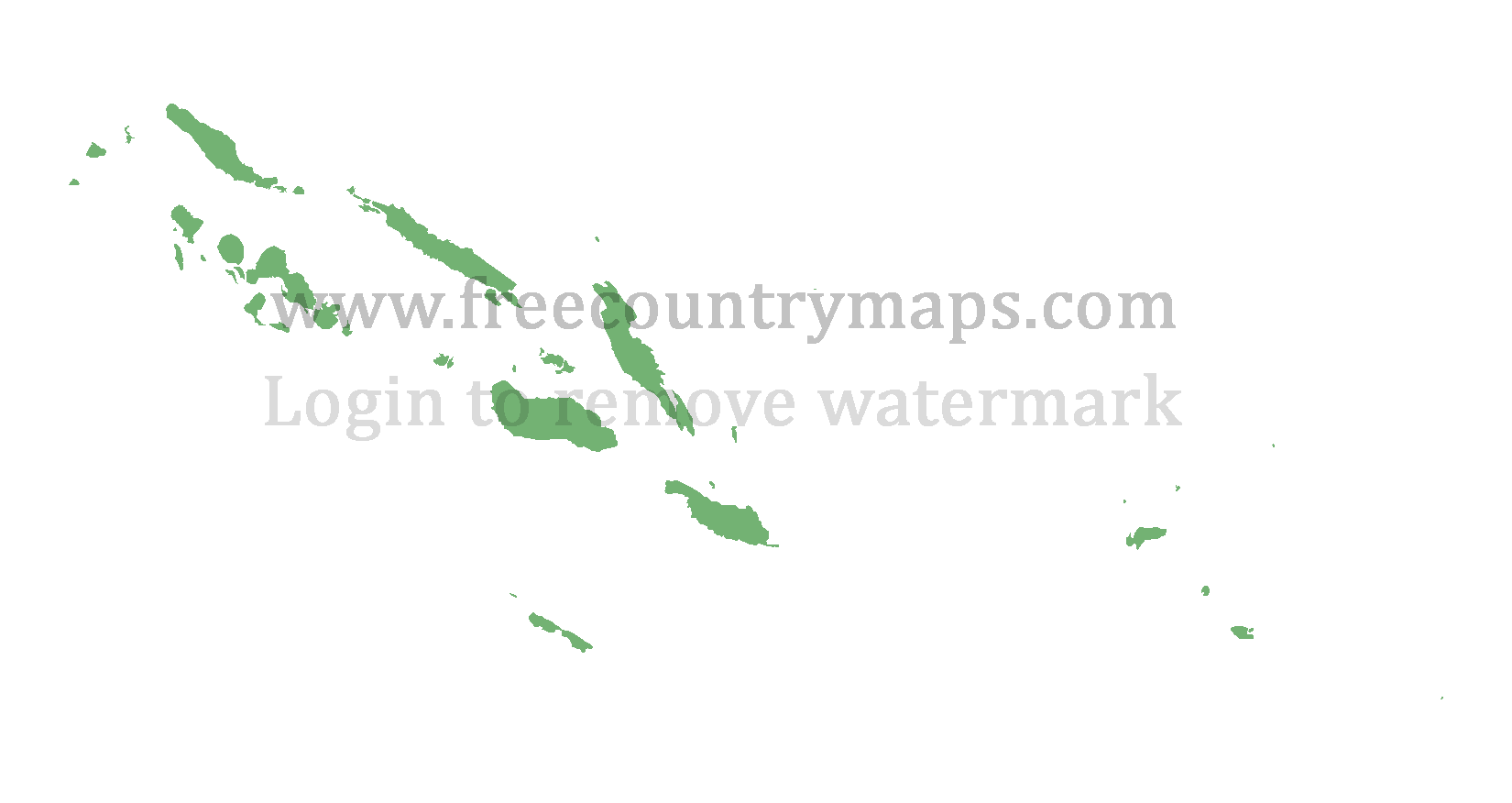 Solomon Islands Blank Mercator Map