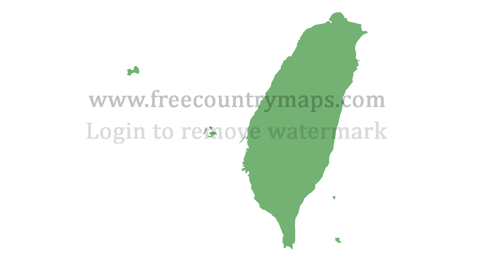 Taiwan Blank Mercator Map