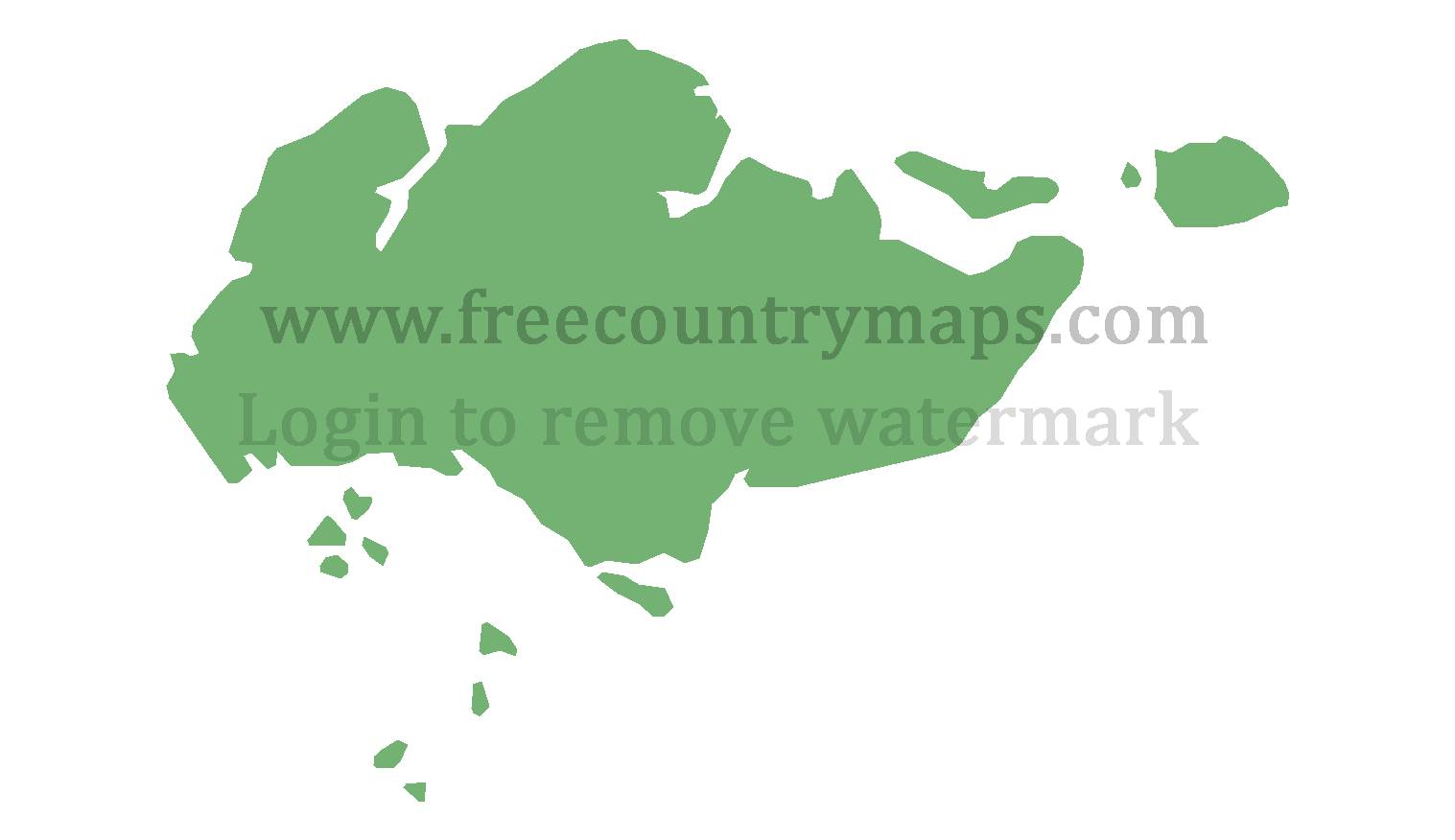 Blank Map of Singapore