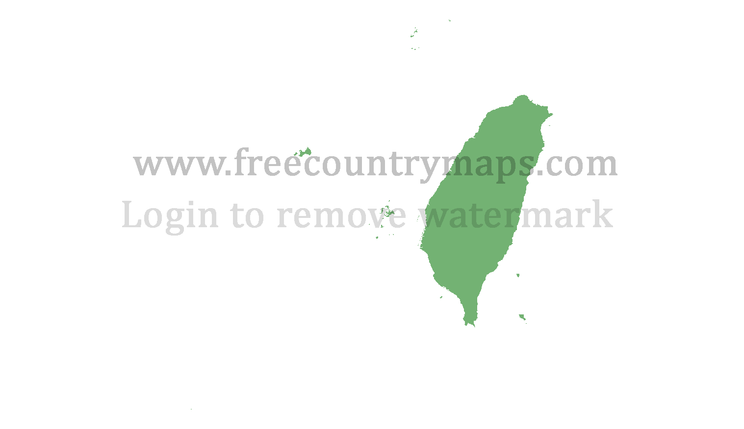 Blank Map of Taiwan