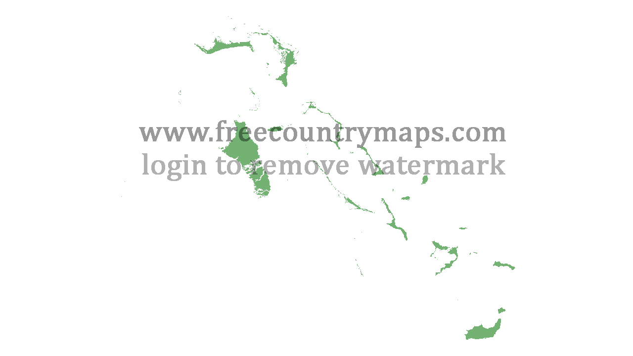 Transparent Blank Map of Bahamas