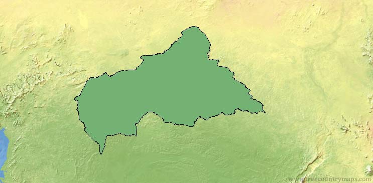 Central African Republic Map Outline