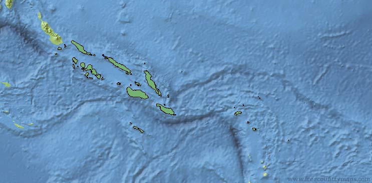 Solomon Islands Map Outline