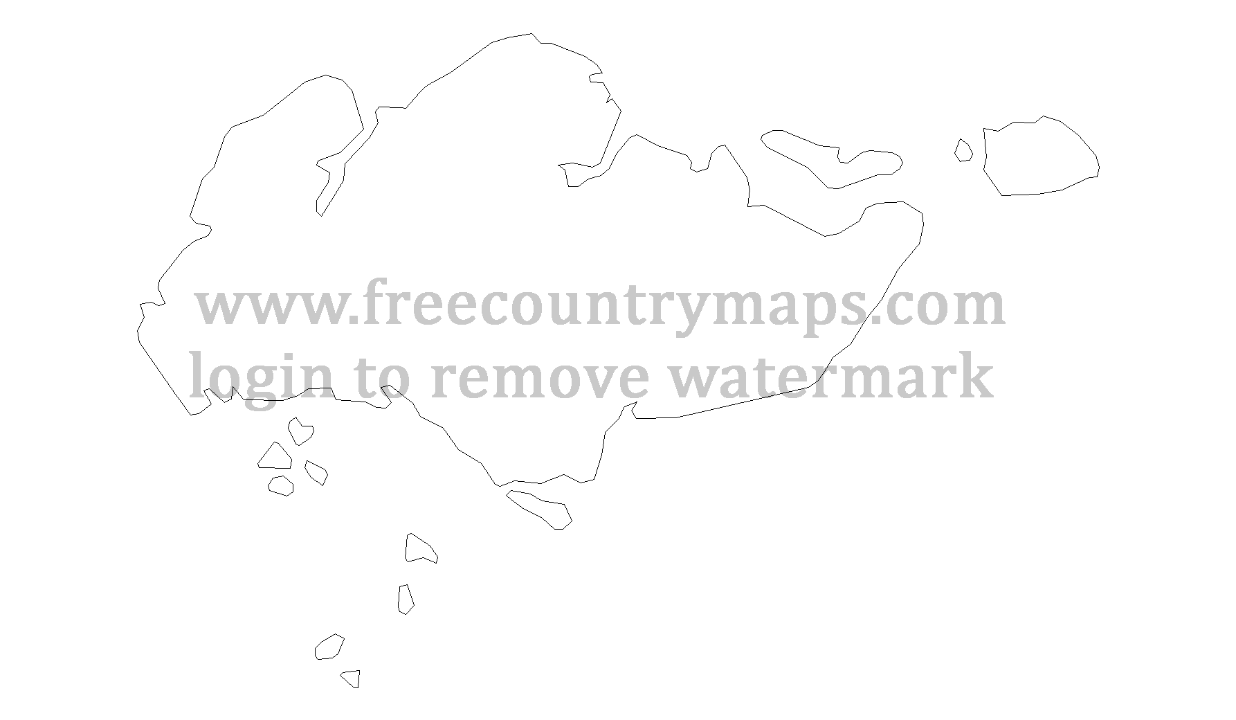Outline Map of Singapore