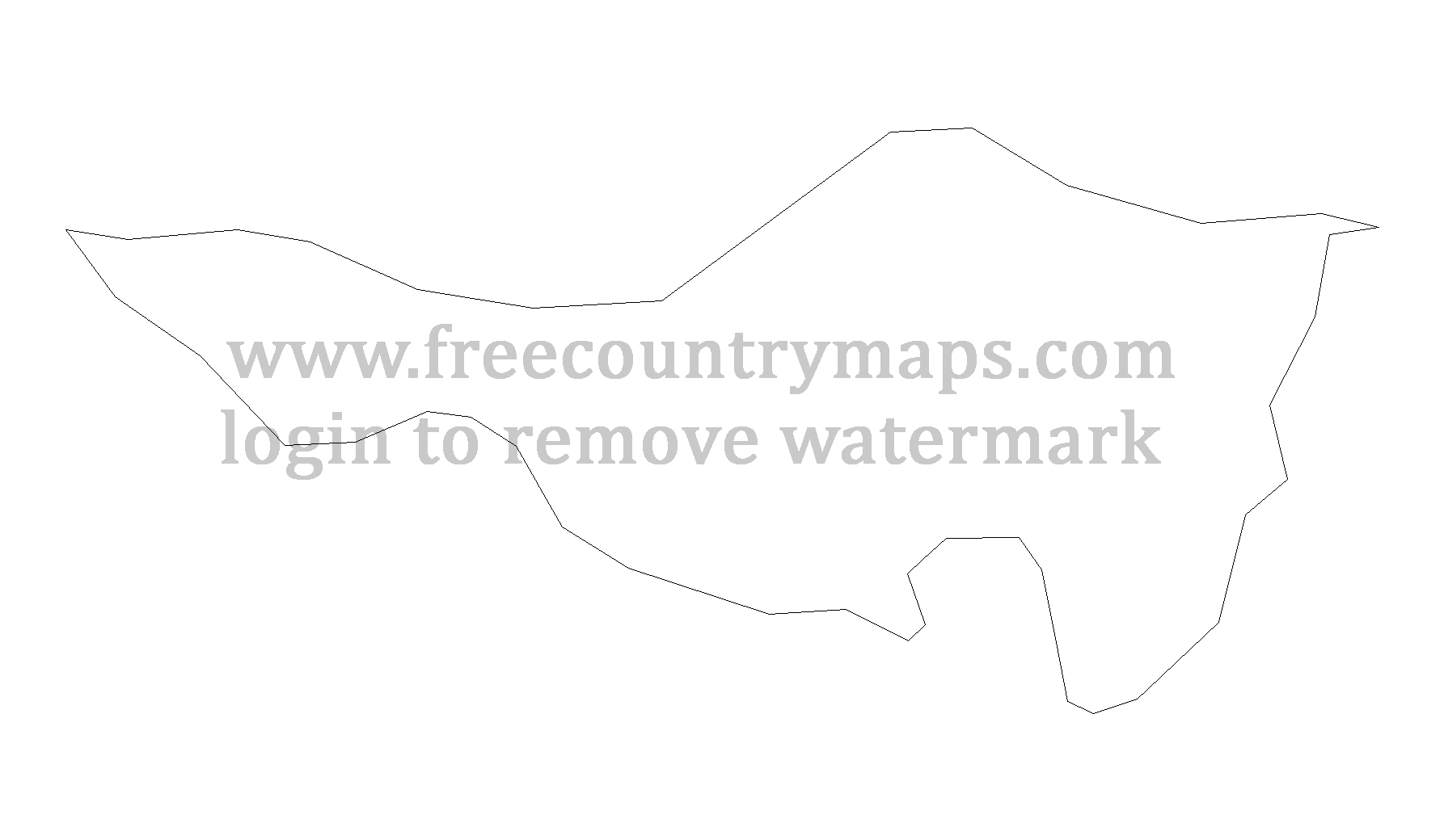 Outline Map of Sint Maarten