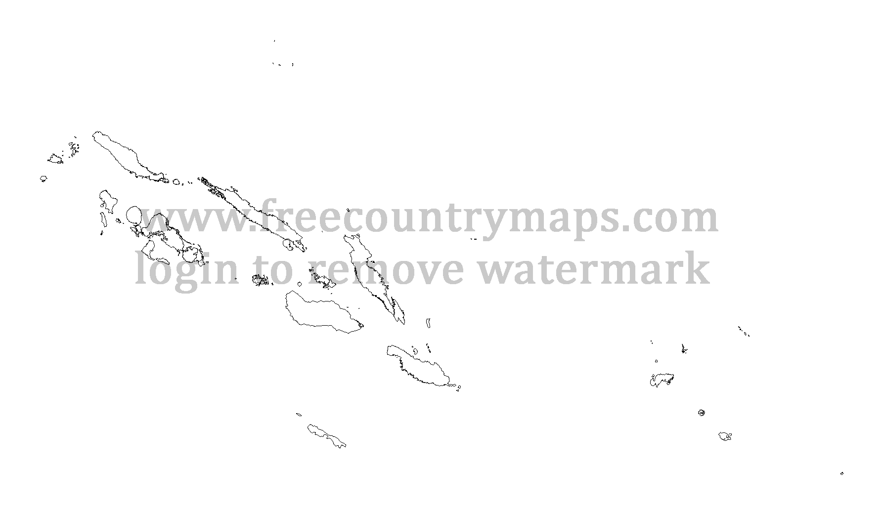 Outline Map of Solomon Islands