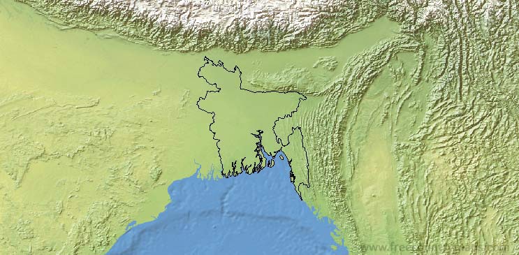 Bangladesh Map Outline