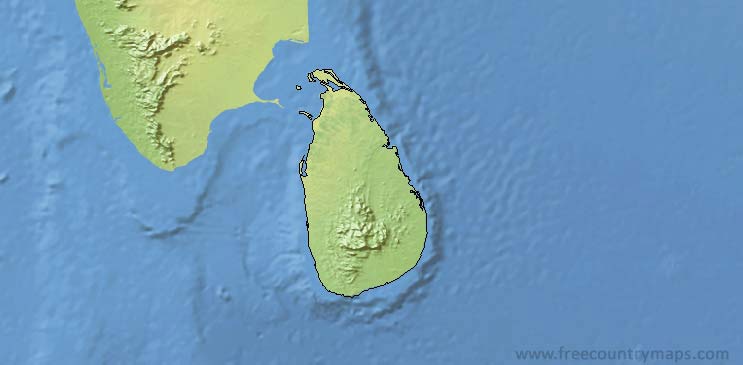 Sri Lanka Map Outline