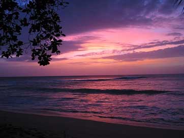 Barbados Sea Red-Sky Sunset Picture