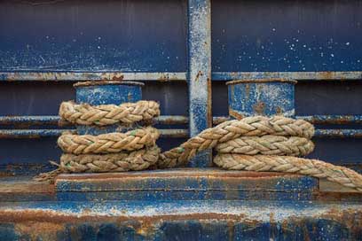 Ropes Pier Barge Ships Picture