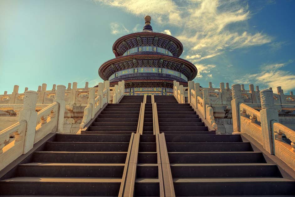 Temple Stairs Temple-Of-Heaven Beijing
