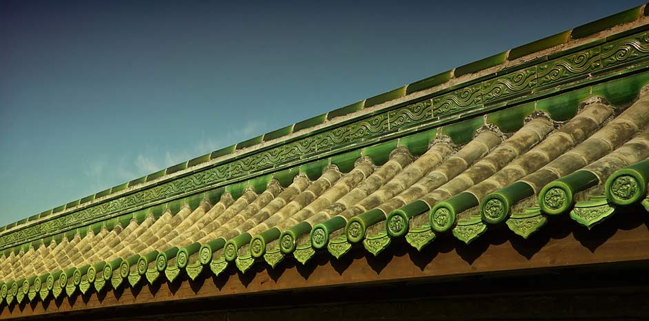 Roof Wall Temple-Of-Heaven Beijing