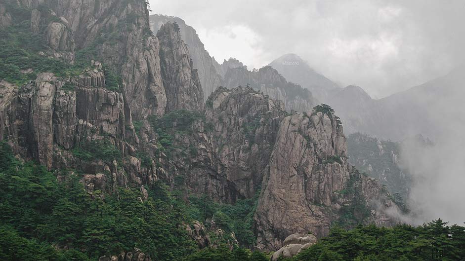 Forest Cliff Mountains China