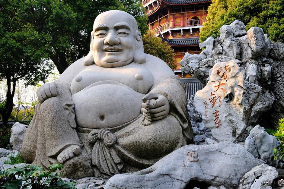 Religion China Statue Laughing-Buddha