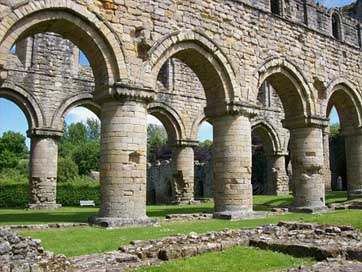 Buildwas-Abbey Columns Great-Britain England Picture
