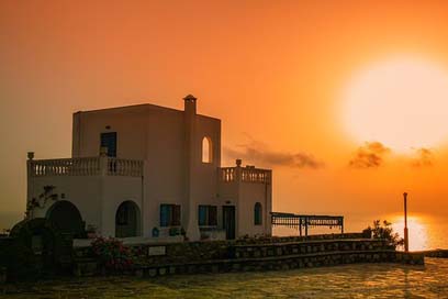 Sunset Greece Building Architecture Picture