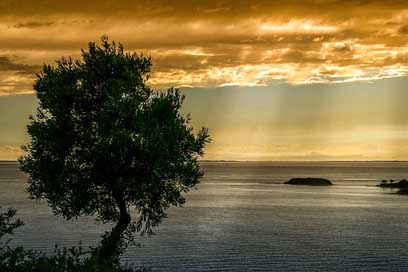 Nature Sea Evening-Sun Landscape Picture