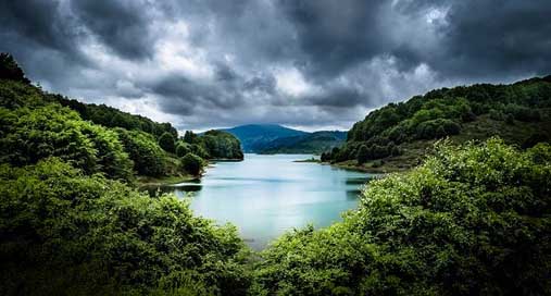 Lake Clouds Nature Forest Picture