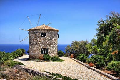 Zakynthos Sea Windmill Greece Picture