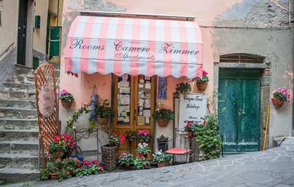 Italy Awning Store-Front Cinque-Terre Picture