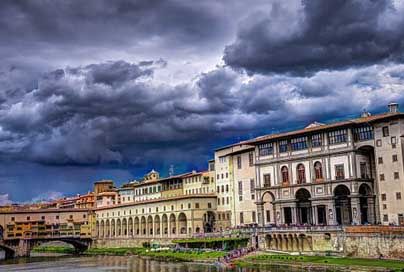 Florence Clouds Italy Ponte-Vecchio Picture