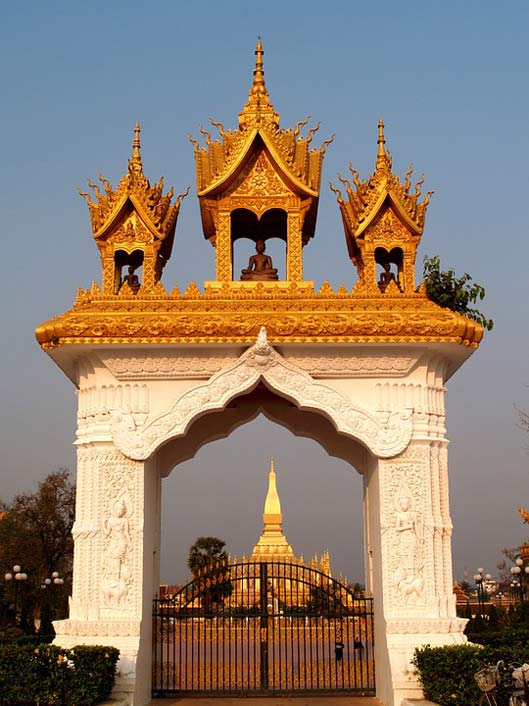 Vientiane Wat-Pha-That-Luang Pagoda Golden-Pagoda