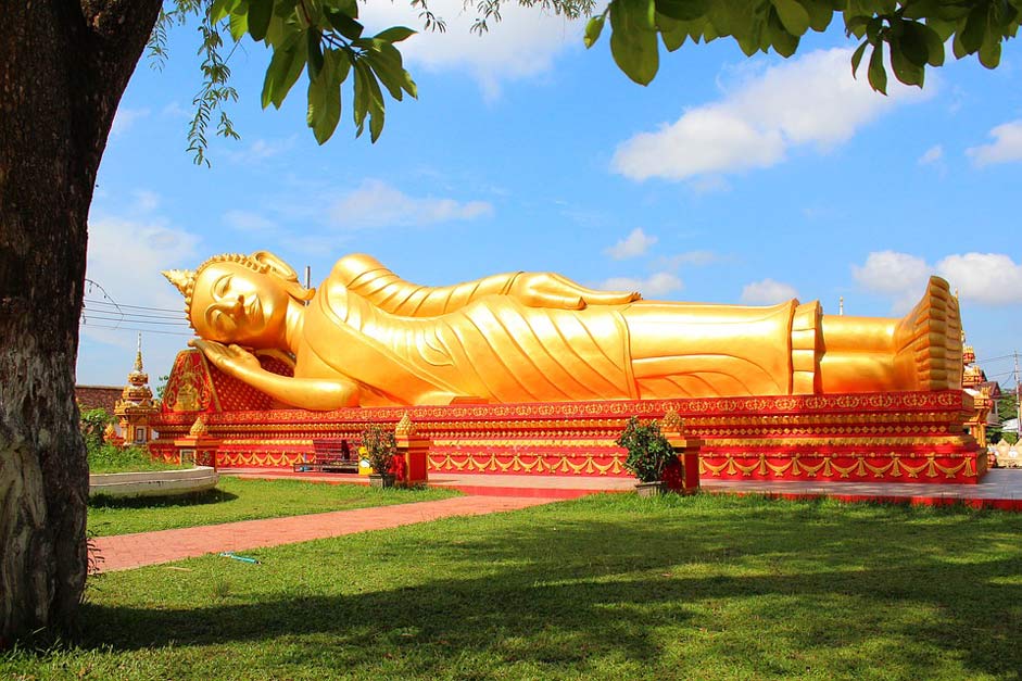 Buddhism Temple Laos Reclining-Buddha