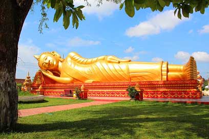 Reclining-Buddha Buddhism Temple Laos Picture