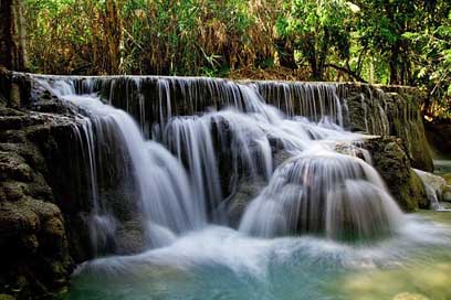 Kuang-Si-Falls Laos Water Waterfall Picture