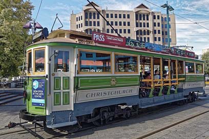 Tram Downtown Historically Christchurch Picture