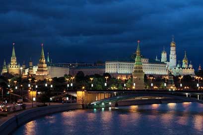 Moscow Kremlin Russia Night Picture