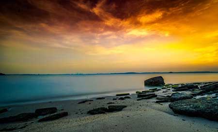 Singapore Coastal Sunrise Beach Picture