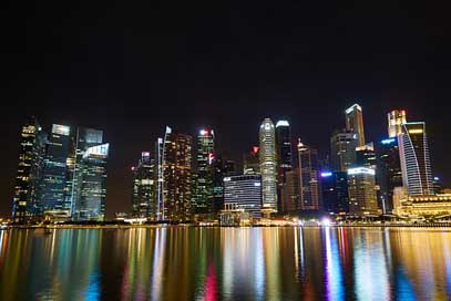 Singapore Night Urban City Picture