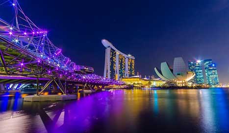 Singapore City-Scape Helix Marina-Bay Picture