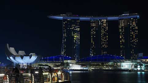 Singapore Asia Marina Night Picture