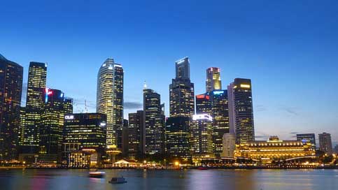 Singapore Building Skyline River Picture