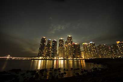 Building Night-View Beach High-Rise-Building Picture