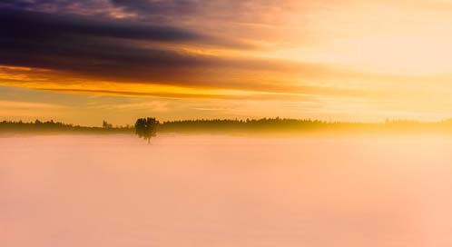 Sweden Dawn Sunrise Panorama Picture