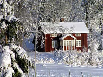 House Red-Cottage Winter Cottage Picture