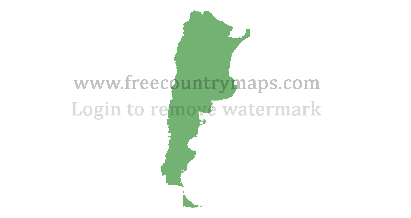 Argentina Blank Mercator Map