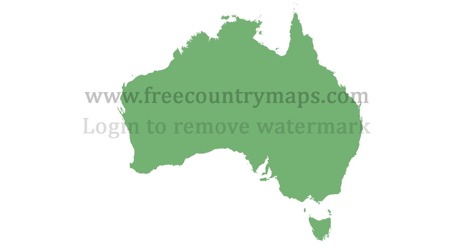 Australia Blank Mercator Map
