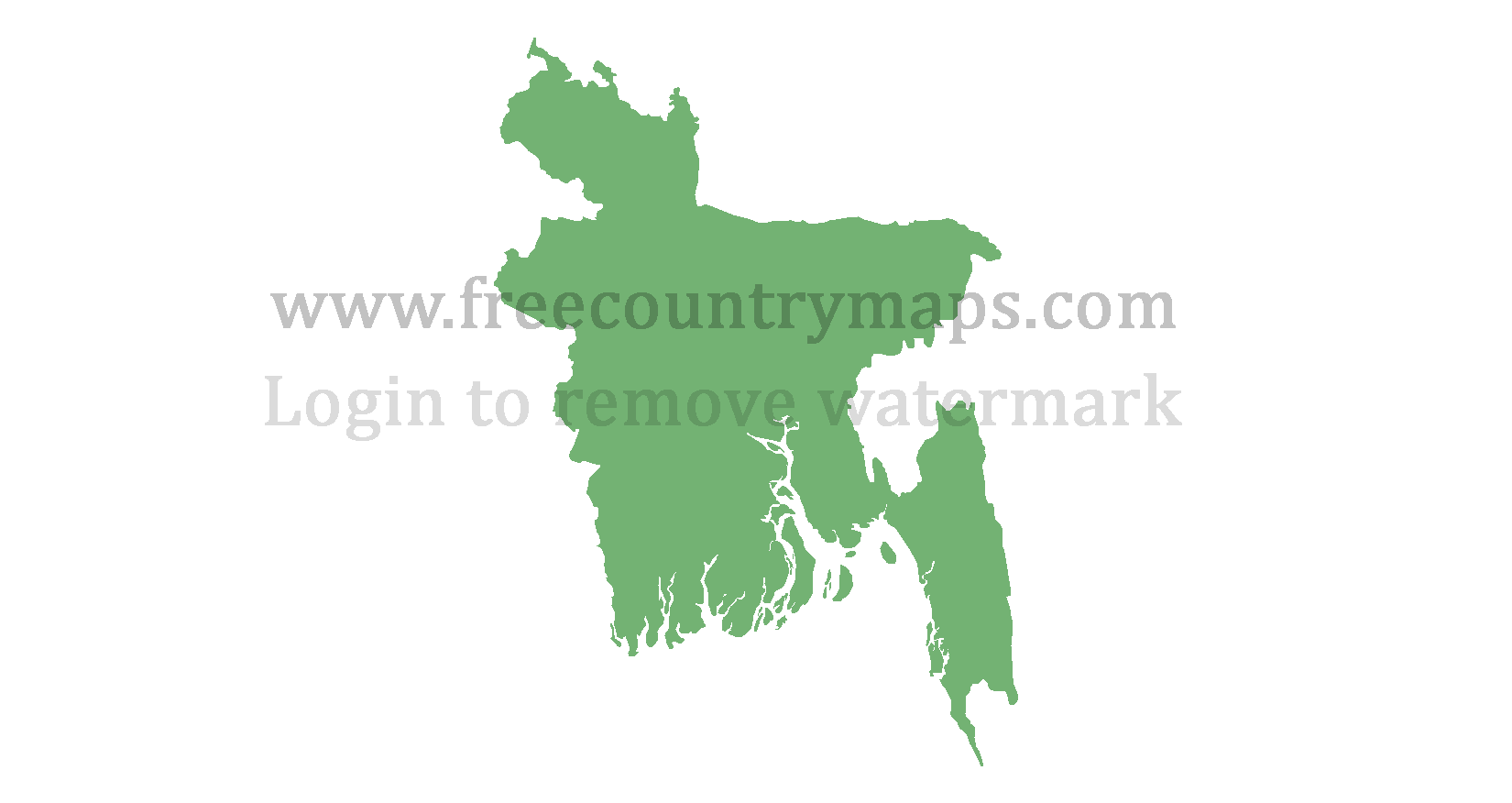 Bangladesh Blank Mercator Map