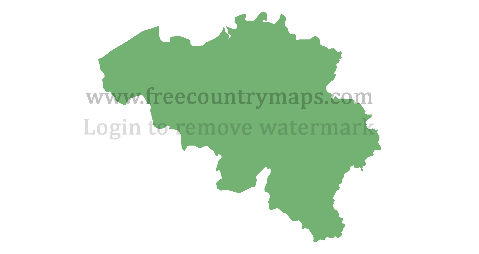Belgium Blank Mercator Map