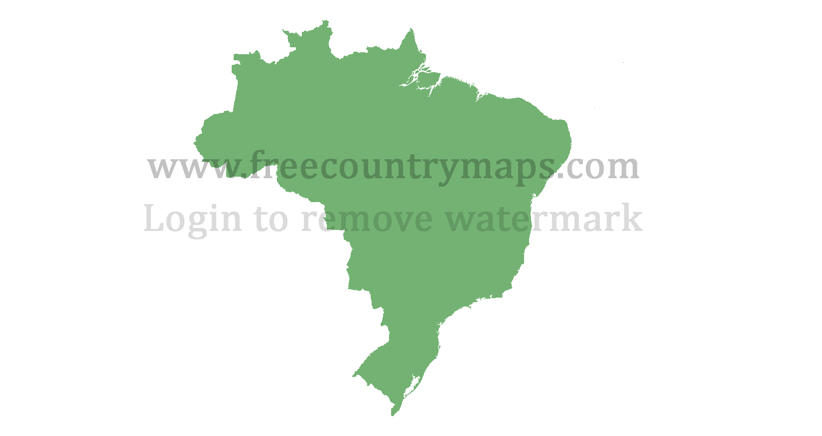 Brazil Blank Mercator Map