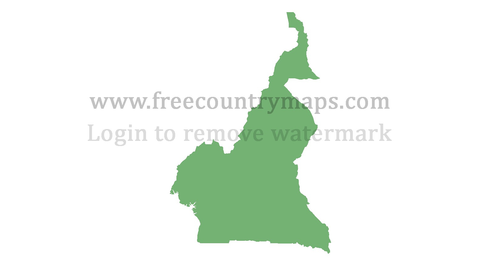 Cameroon Blank Mercator Map