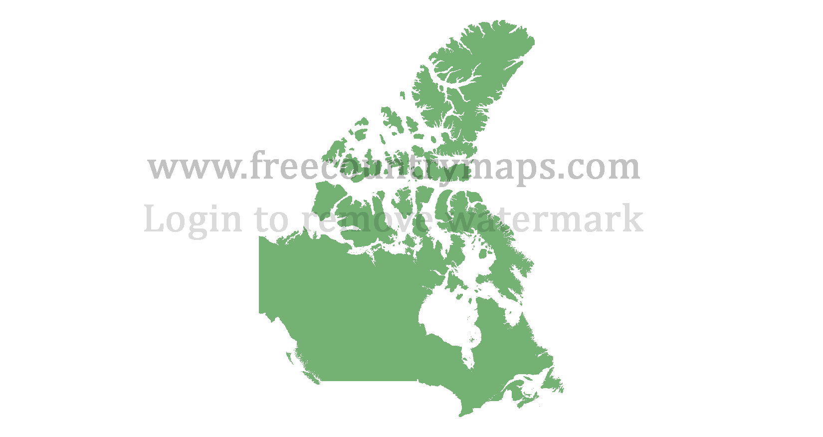 Canada Blank Mercator Map