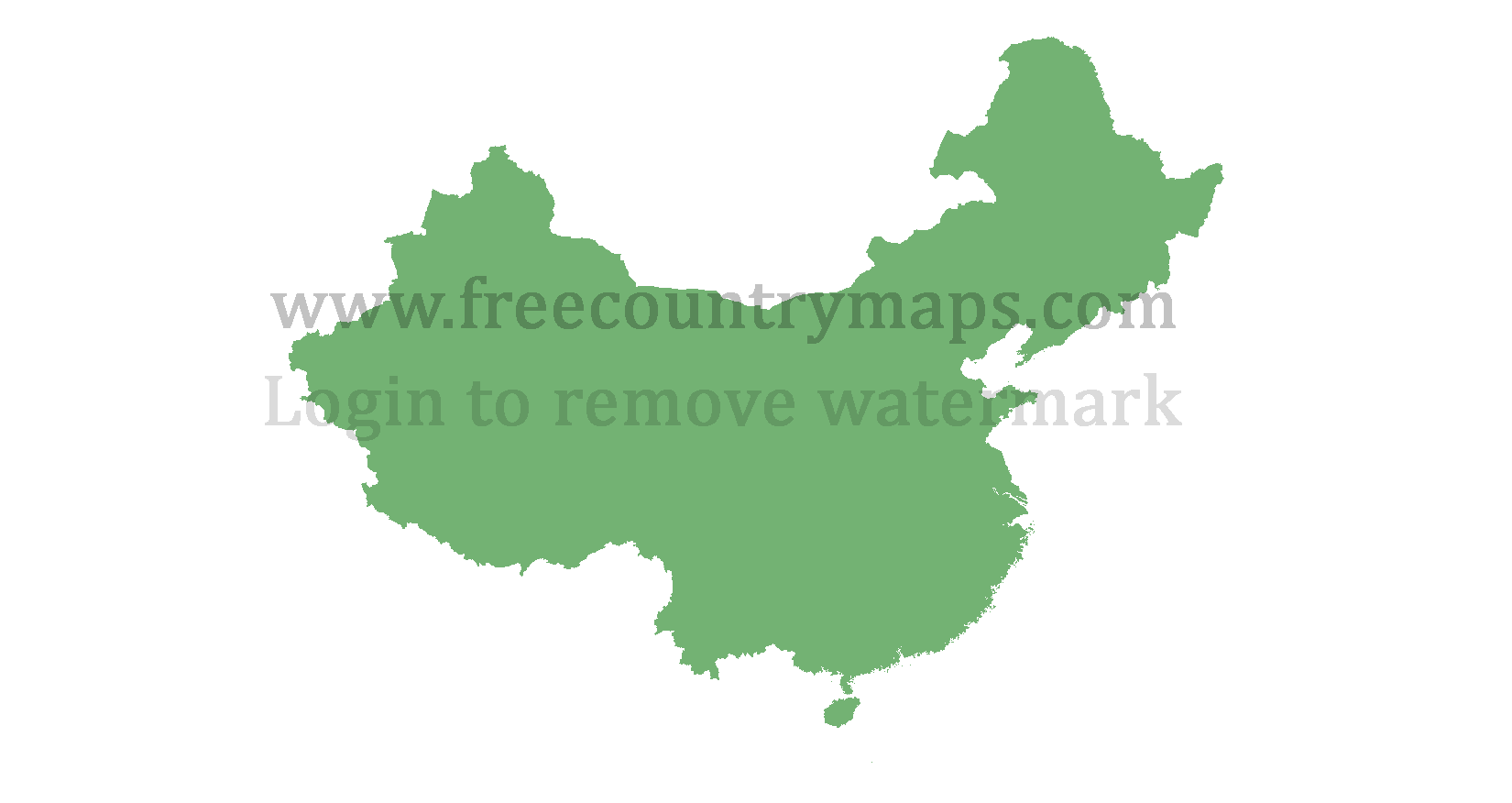 China Blank Mercator Map
