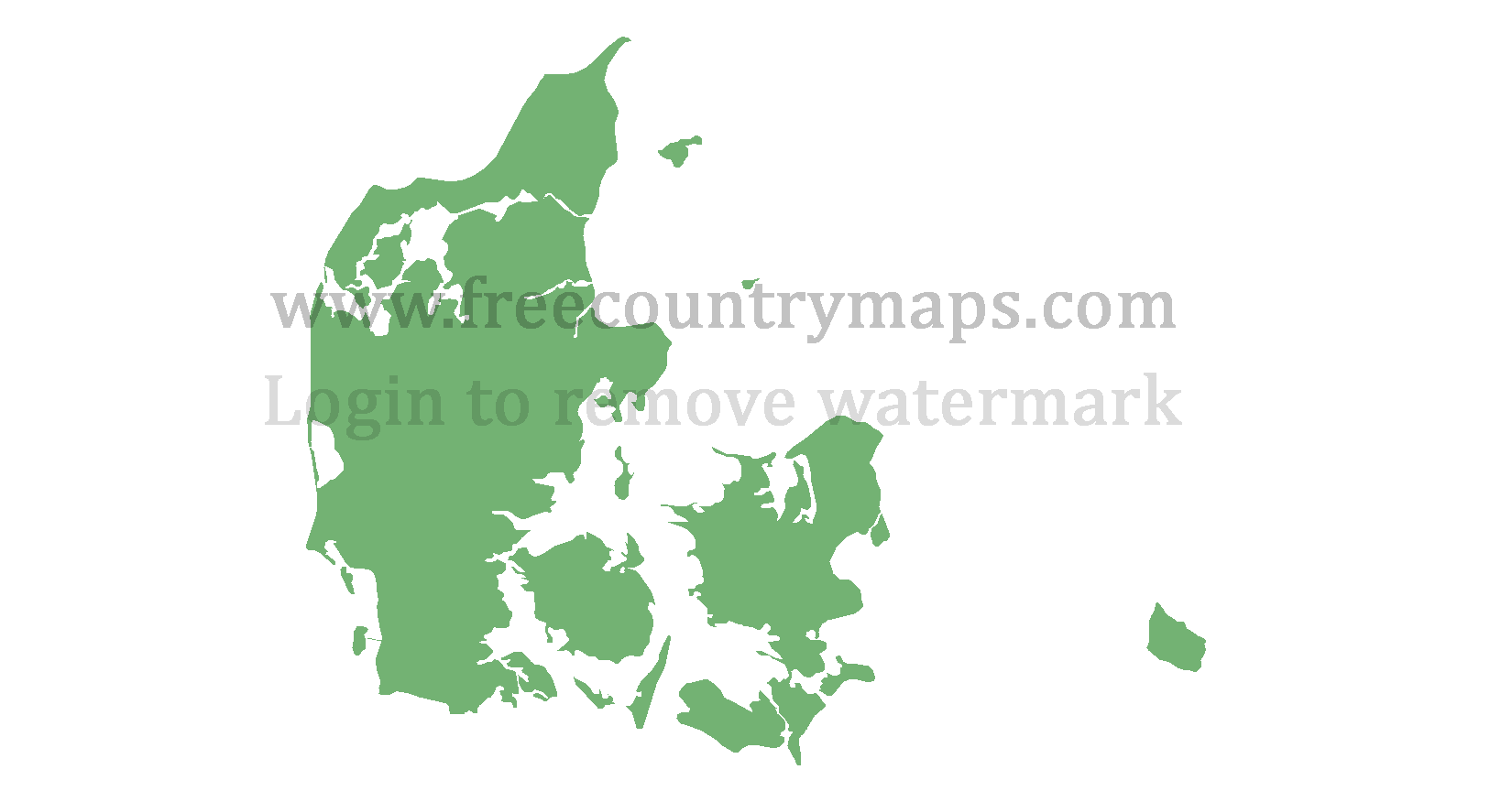 Denmark Blank Mercator Map