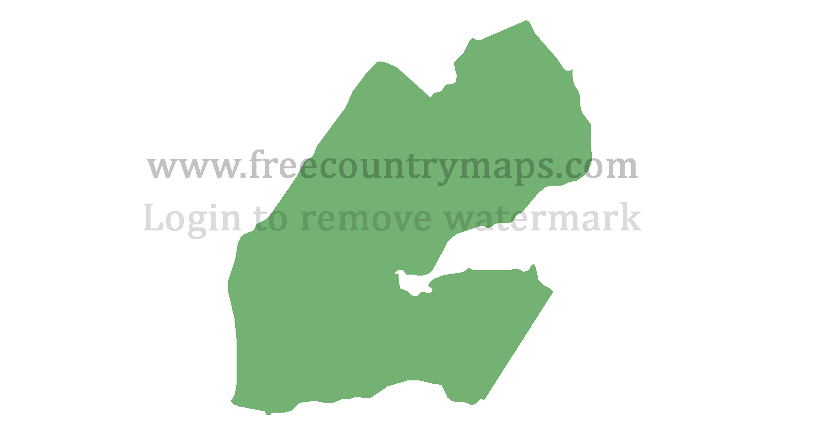Djibouti Blank Mercator Map
