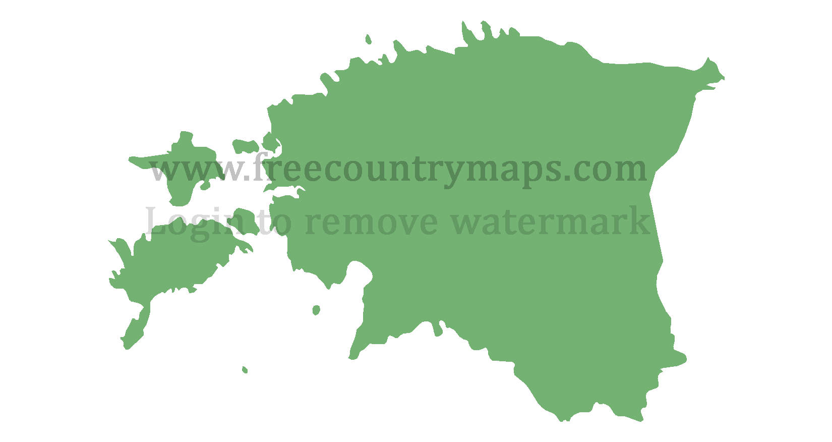 Estonia Blank Mercator Map